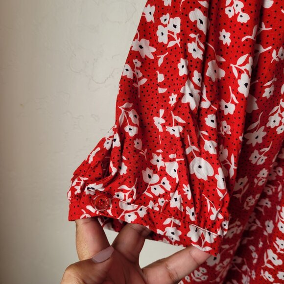 Jones & Co Cute Floral 3/4 Tunic Blouse - Picture 2 of 6